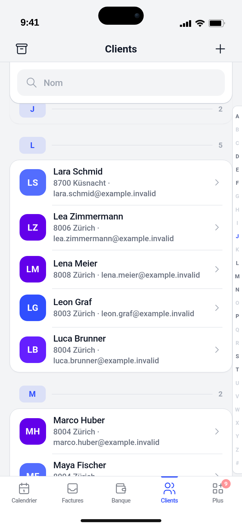 Gestion d’équipe et liste clients dans Outdrive